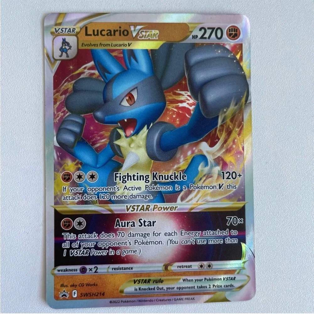 Pokémon Trading Cards Set of 3 Mew VMax | Lucario VStar | Eternatus V - Picture 5 of 13